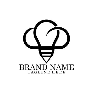 Cloud bold logo design vector Stock Illustration