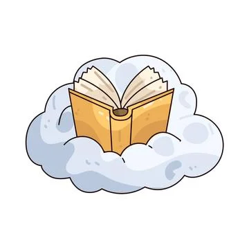 Cloud book illustration Stock Illustration