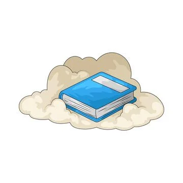 Cloud book illustration Stock Illustration