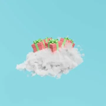 Cloud with box gifts Stock-Illustration