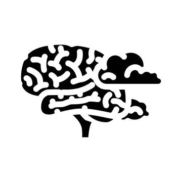 Cloud brainstorm glyph icon vector illustration Stock Illustration