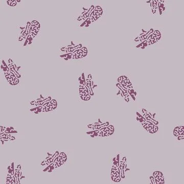 Cloud brainstorm glyph vector seamless pattern Illustrazione stock