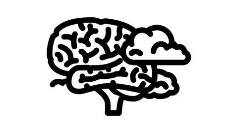 Cloud brainstorm line icon animation Stock Footage 326754108
