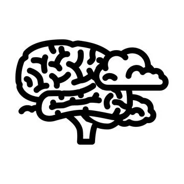 Cloud brainstorm line icon vector illustration Stock Illustration