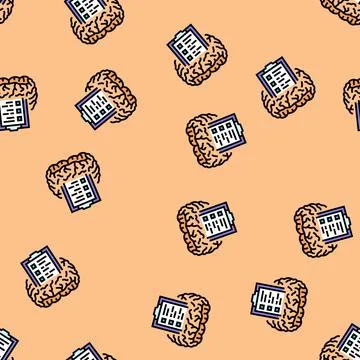 Cloud brainstorm vector seamless pattern イラスト素材