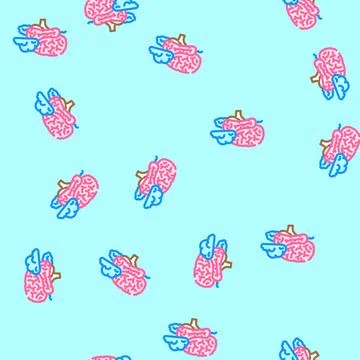Cloud brainstorm vector seamless pattern Stock Illustration