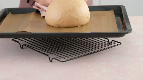 Cloud Bread. Meringue cake. CLOUD BREAD from TIK TOKA. Bread without flour Stock Footage 141342325