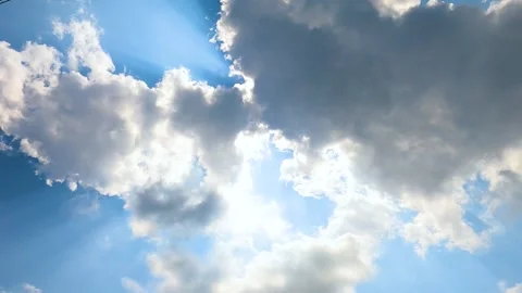 Cloud Break Sunny blue Sky Time Lapse in 4k Stock Footage 241893049