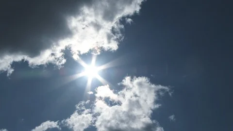 Cloud Break Sunny Sky Time Lapse Stock Footage 105324294
