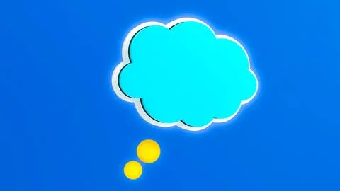 Cloud bubble blue Stockfoto's