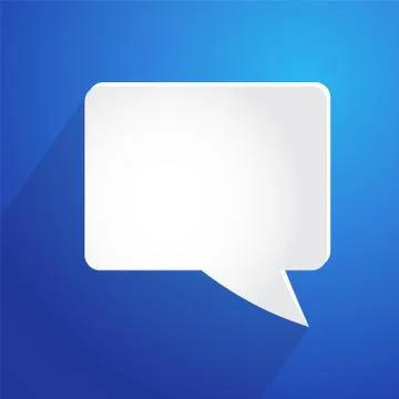 Cloud bubble icon on blue background, stock vector illustration Stock Illustration