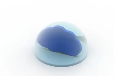 Cloud in the bubble Free Stock Illustration