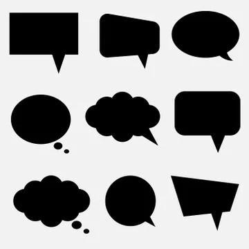 Cloud bubble speech Stock Illustration