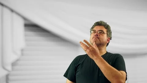 CLOUD BUBBLE thinking man V Stock Footage 92656985