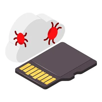 Cloud bug icon, isometric style Stockillustratie