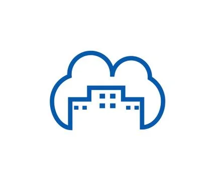 Cloud building icon Ilustración de archivo
