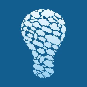 Cloud a bulb Stock Photos