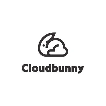 Cloud Bunny Logo Stock Illustration