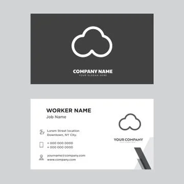 Cloud business card design Free Stock Illustration