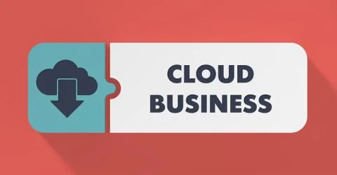 Cloud Business Concept in Flat Design. Stock Illustration