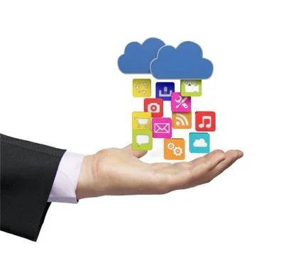 Cloud businessman Stock Illustration