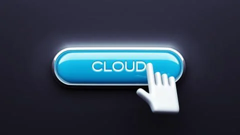 Cloud button Stock Illustration