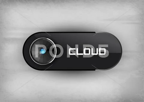 Cloud Button Stockillustratie