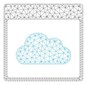 Cloud Calendar Page Polygonal Frame Vector Mesh Illustration Stock Illustration