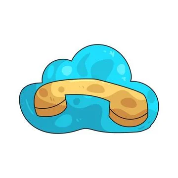 Cloud call illustration イラスト素材