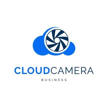Cloud camera icon logo design inspiration Stock Illustration