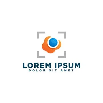 Cloud camera technology creative logo template vector illustration 스톡 일러스트
