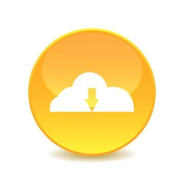 Cloud up Card icon on white background , Vector. Stock Illustration