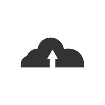 Cloud up Card icon on white background , Vector. 스톡 일러스트