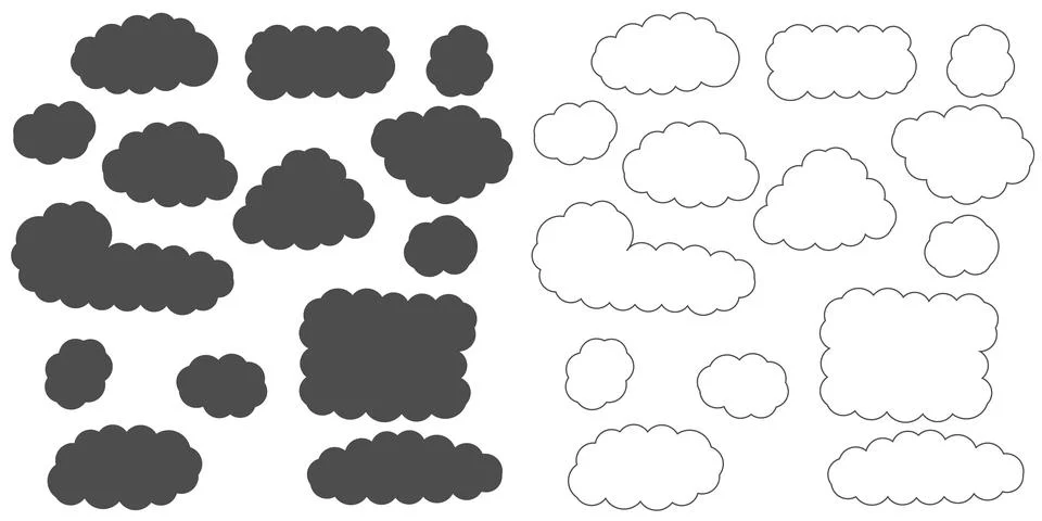 Cloud cartoon collection Stock-Illustration