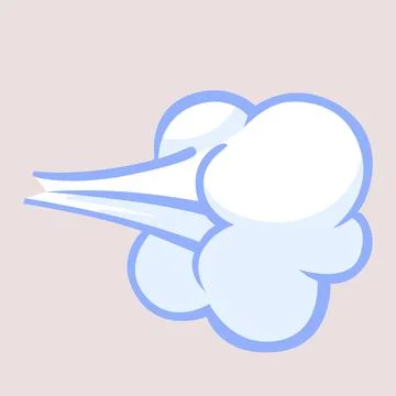 Cloud of cartoon smoke. Smoking process element and explosion effects Stock Illustration