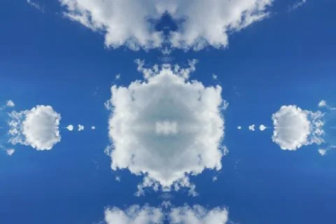 Cloud at the center in blue sky cloud technology concept. Foto stock
