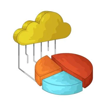 Cloud chart illustration Stock Illustration