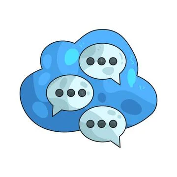Cloud chat illustration Stock Illustration