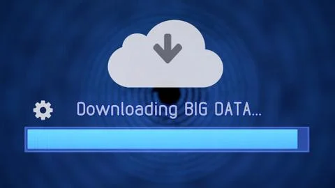 Cloud cipher download big data 스톡 일러스트