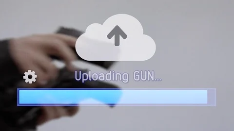 Cloud cipher upload download gun buy Stock Footage 83552694