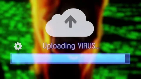 Cloud cipher upload download virus 스톡 동영상 83389963