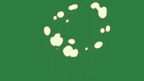 Cloud on circle dot it isolated on green screen background Stock-Footage 336889907
