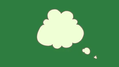 Cloud on circle isolated on green screen background Stock Footage 336889914