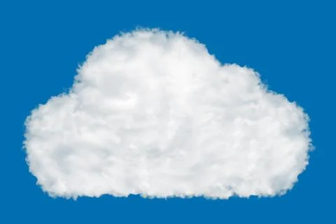 Cloud clear icon shape made of clouds on blue sky Stock Photos