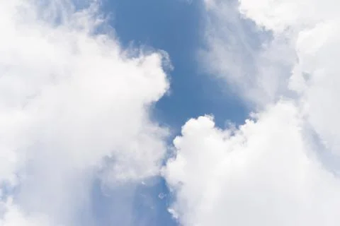 Cloud in the clear sky on shiny day Stock Photos