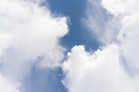 Cloud in the clear sky on shiny day Foto stock