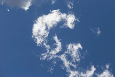 A cloud on a clear sky at a sunny day Fotos Stock