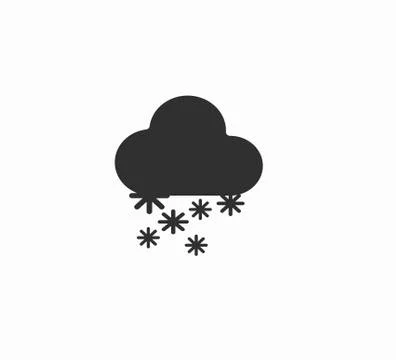 Cloud Cloud Flat Vector Icon Outlined Stock Illustration