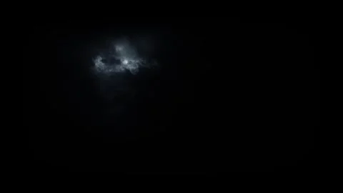 Cloud To Cloud Volumetric Lightning Flash VFX Overlay Against Black Stock Footage 337776710