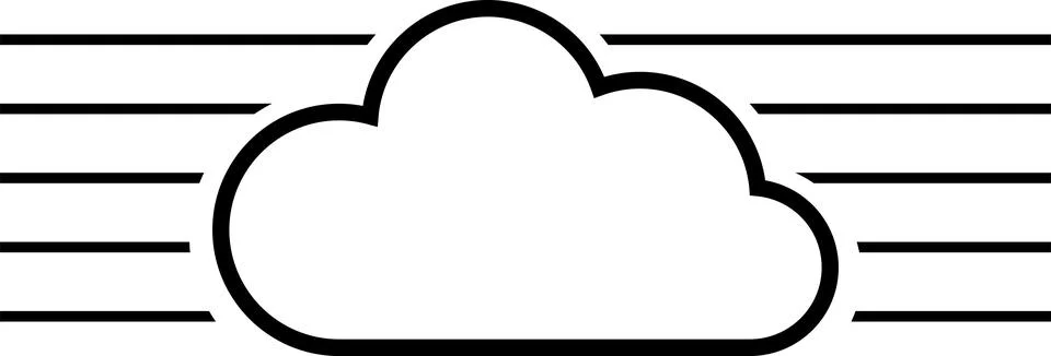 Cloud cloudy template create logo cloud data repository, vector template Stock Illustration
